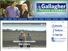 Tablet Screenshot of gallagherforassembly.com